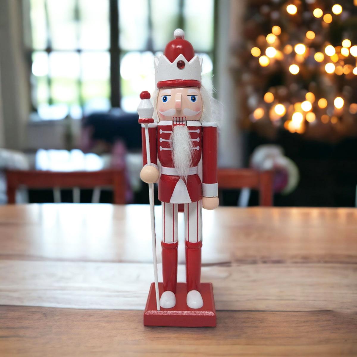 Candy Cane Nutcracker with Sceptre