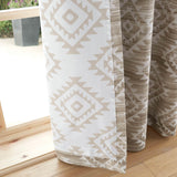 Aztec Geo Eyelet Curtains Natural