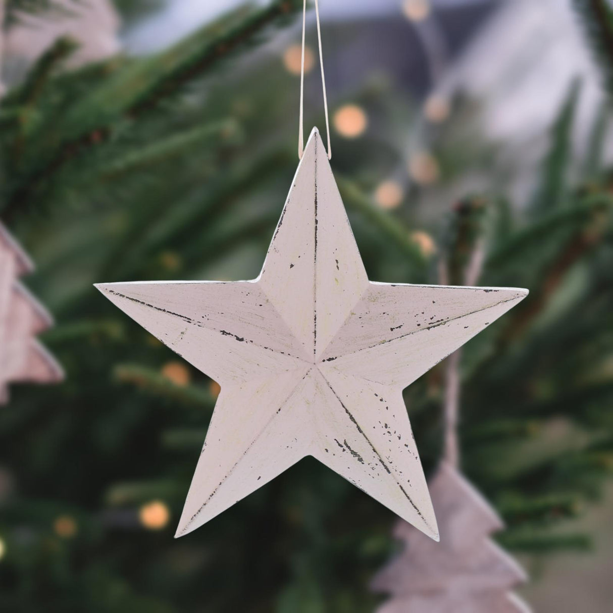 Wooden Pink Hanging Star