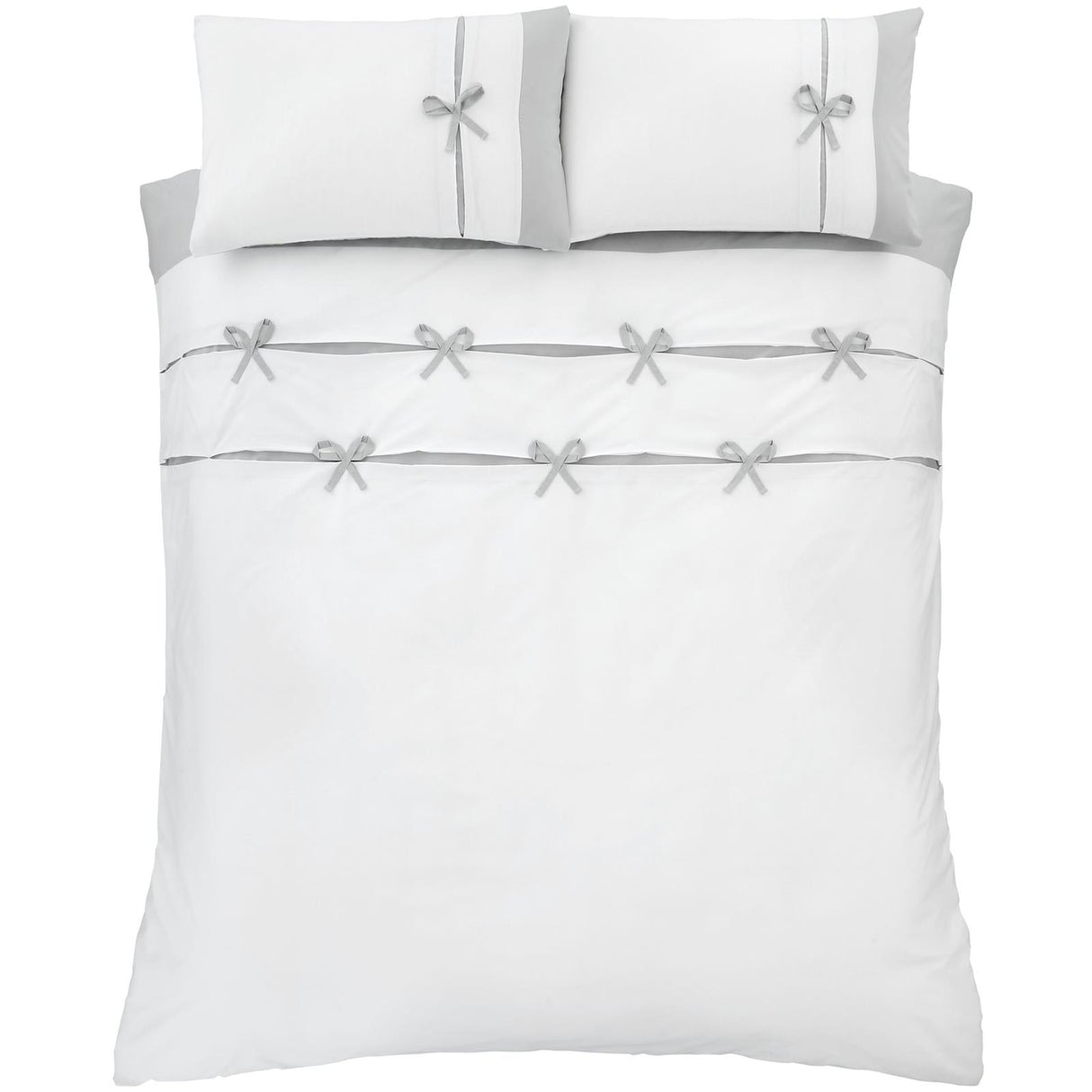 Milo Bow Duvet Cover Set White