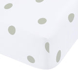 Brushed Polka Dot Fitted Sheet Green