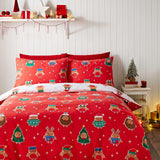 Christmas Party Robins Duvet Cover Set