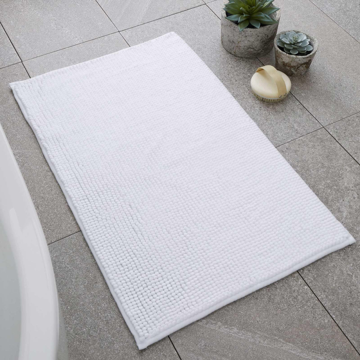 Bobble Bath Mat White