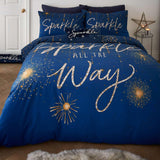 Christmas Sparkle Duvet Cover Set Navy