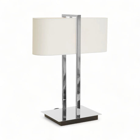 Chrome Sculptural Frame Table Lamp 50cm