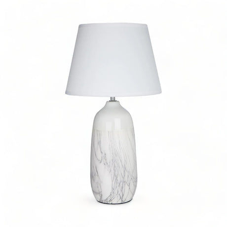 Grey Marble Ceramic Table Lamp 46cm