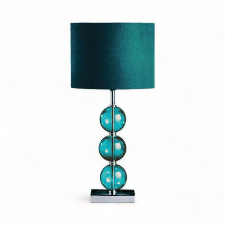 Teal Orb Montreal Chrome Table Lamp 51cm