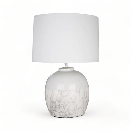 Two Tone White Doone Table Lamp 42cm