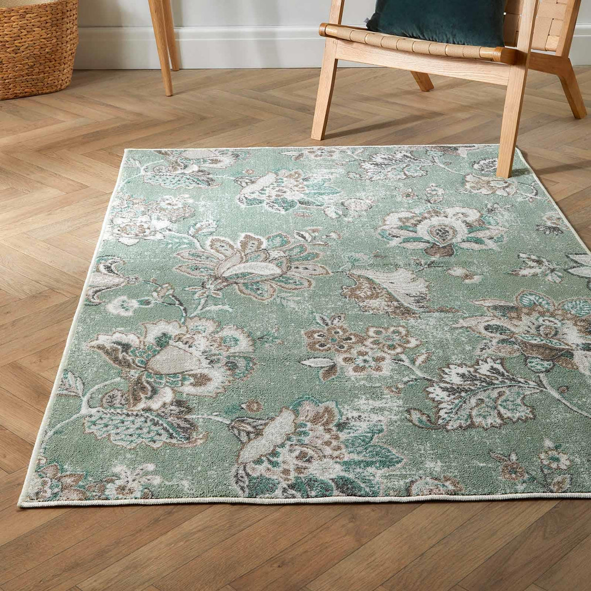 Keats Washable Rug Green