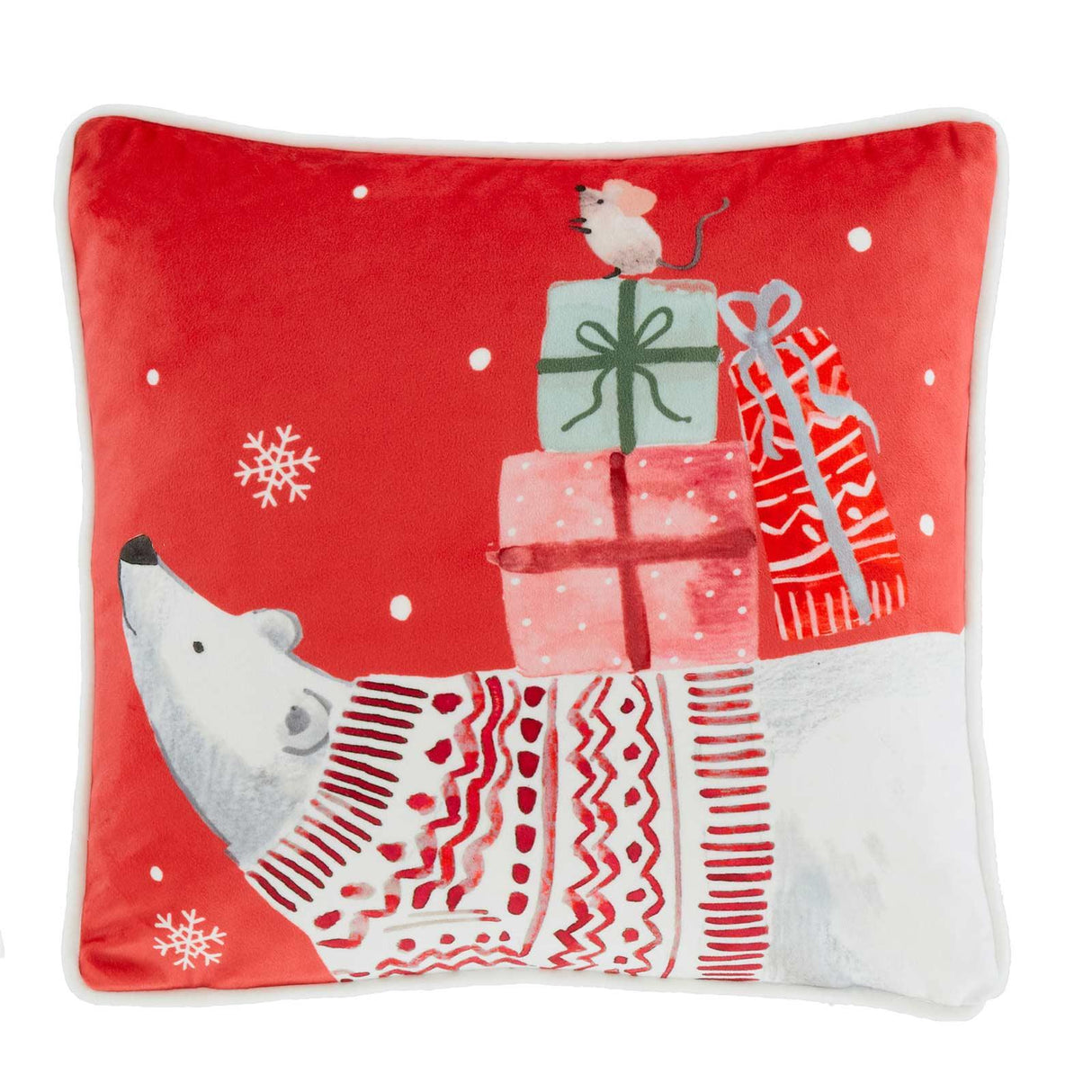 Christmas Woodland Animals Cushion