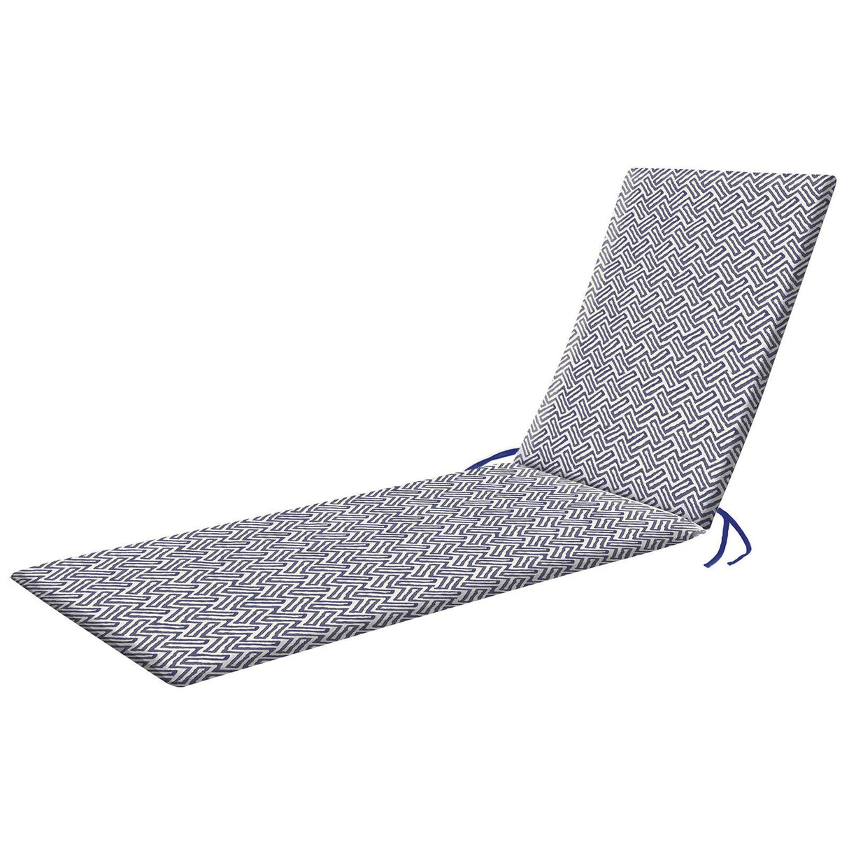 Geometric Blue Water Resistant Lounger Pad