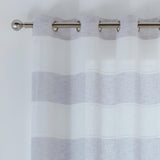 Santorini Eyelet Voile Curtain Panel Grey