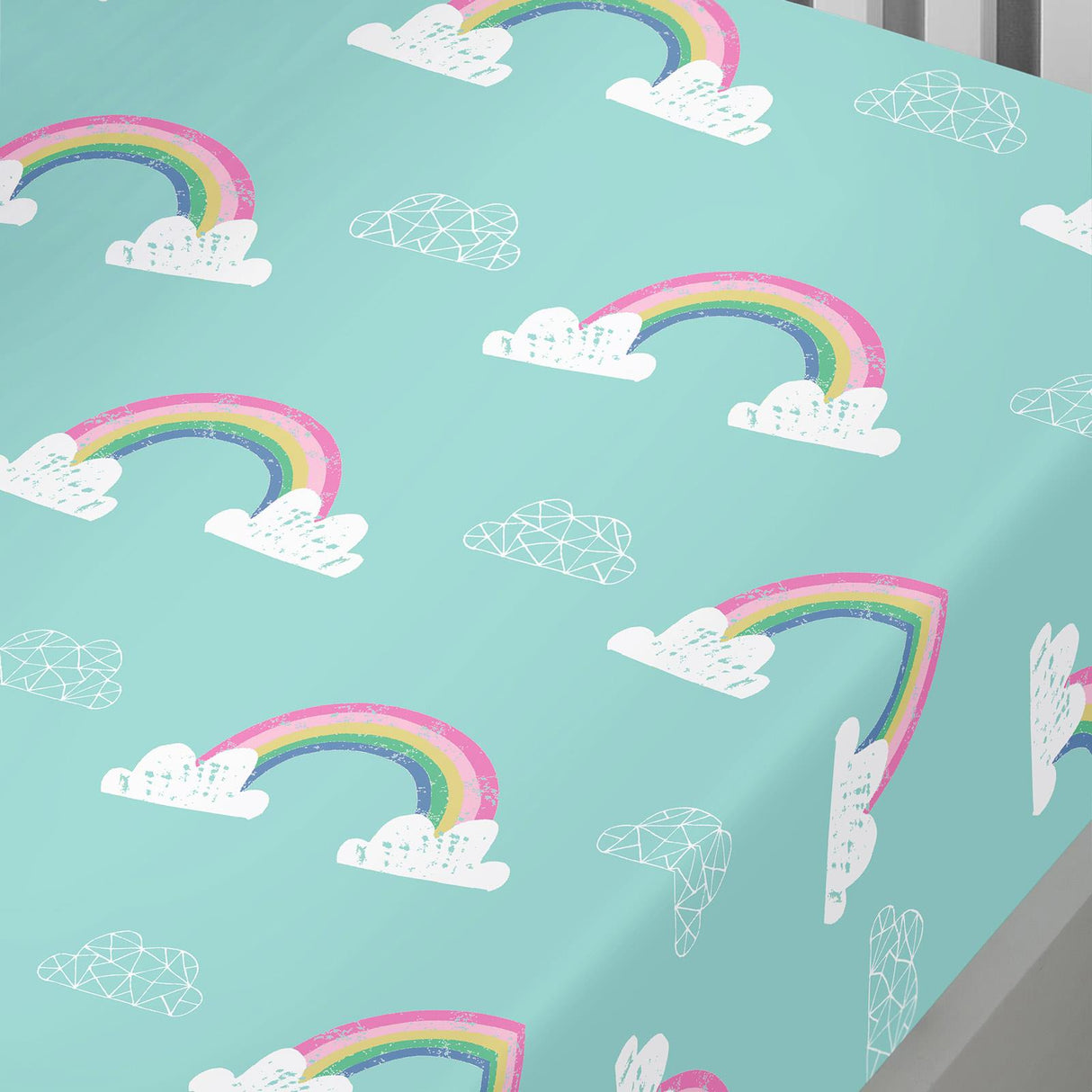 Rainbow Unicorn Kids Fitted Sheet