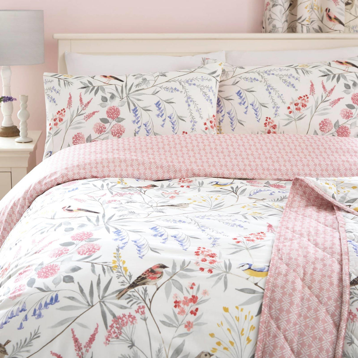 Caraway Duvet Cover Set Pink