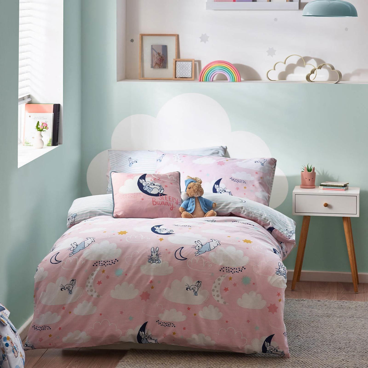 Peter Rabbit™ Sleepy Head Duvet Cover Set Pink