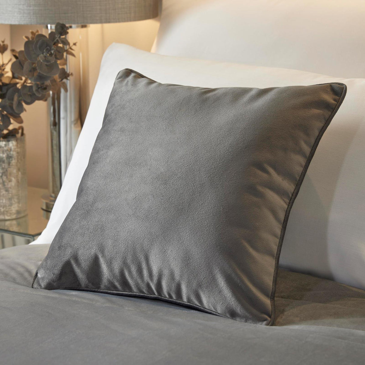 Melanie Velvet Cushion Slate