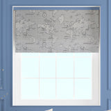 Maps Grey Made To Measure Roman Blind