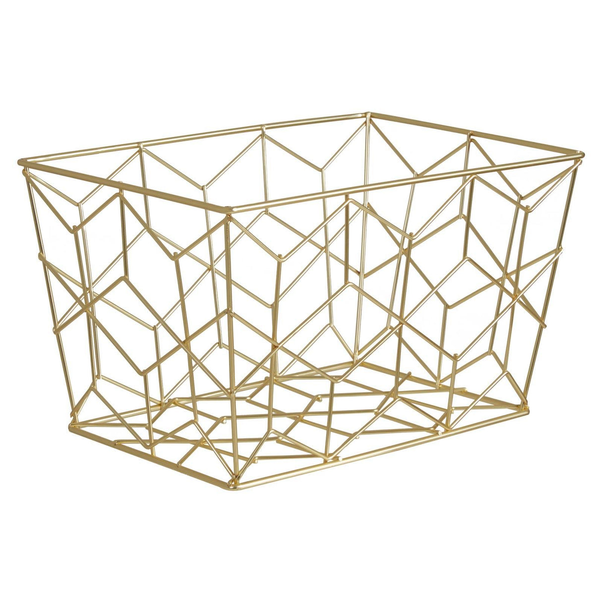 Vertex Matte Gold Storage Basket