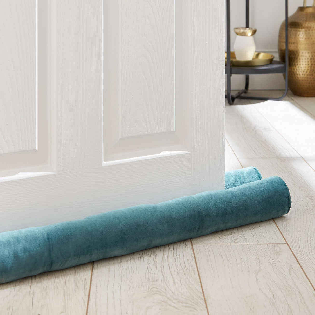 Kingsley Matt Velvet Draught Excluder Teal