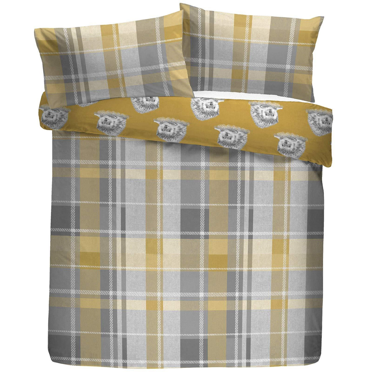 Colville Check Flannelette Brushed Cotton Duvet Cover Set