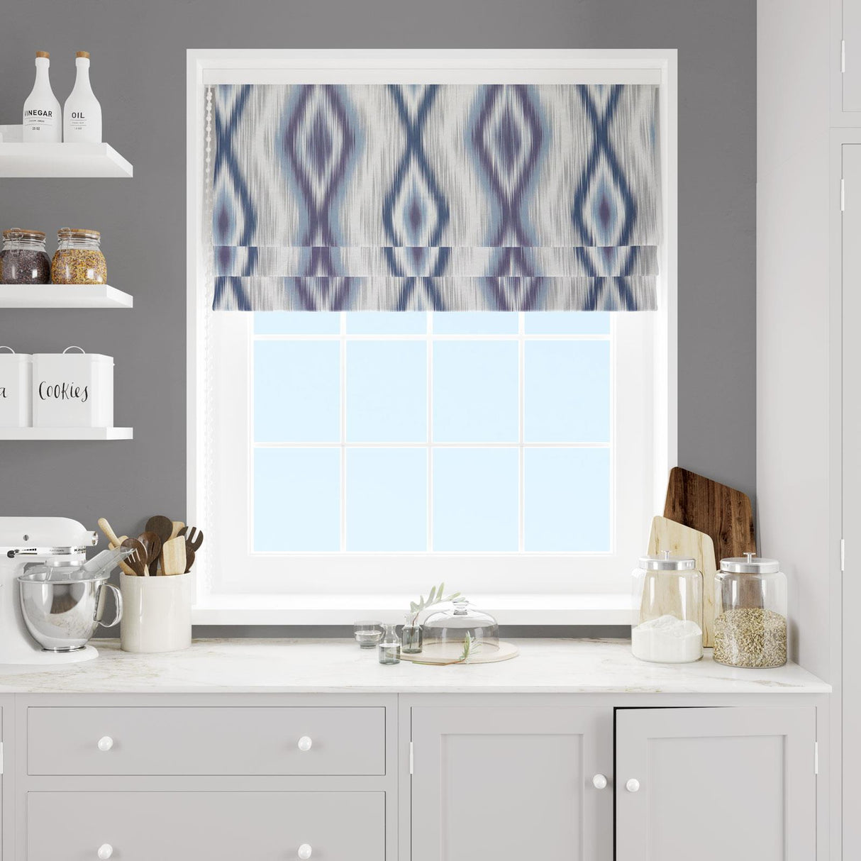 Nepal Blue Made To Measure Roman Blind