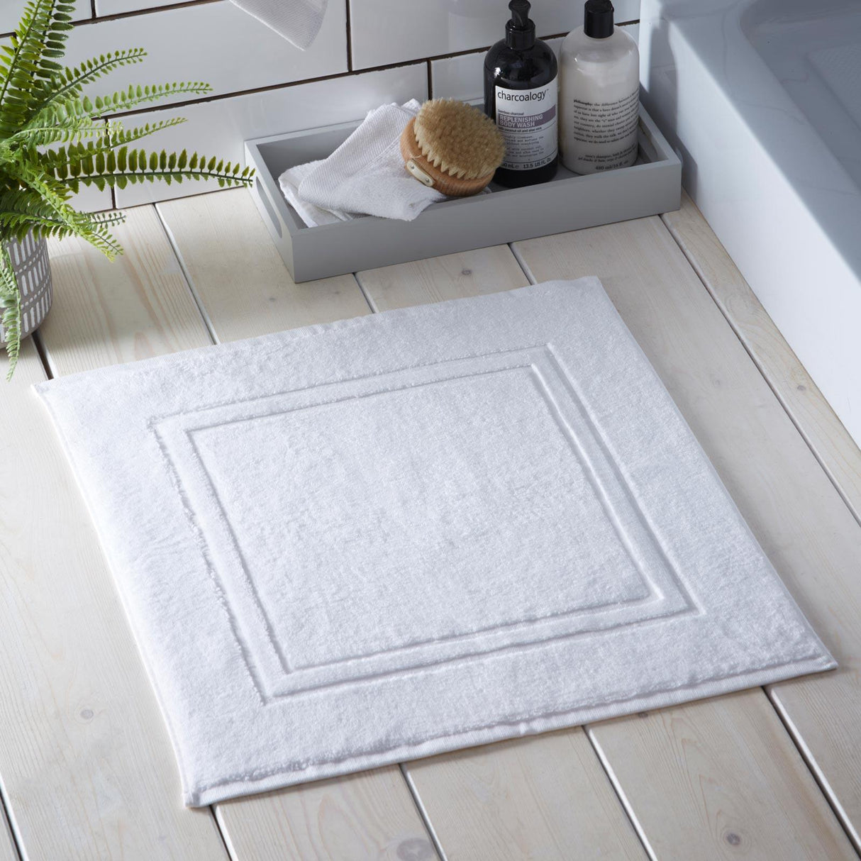 Abode Eco Shower Mat White