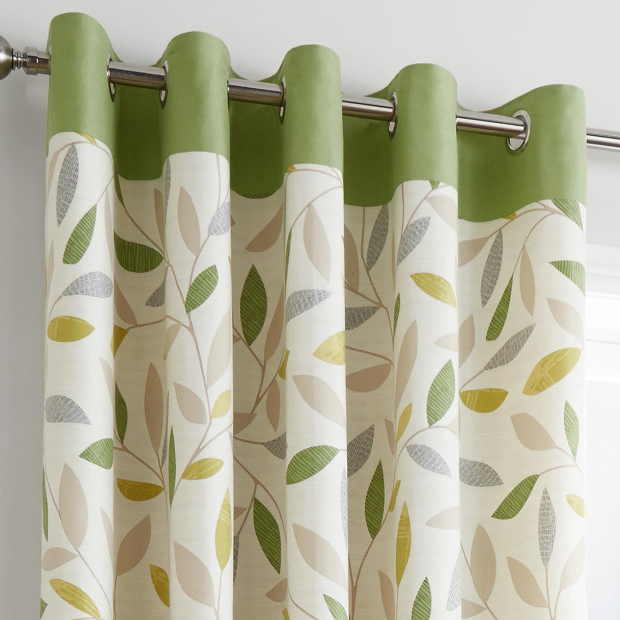 Beechwood Eyelet Curtains Green