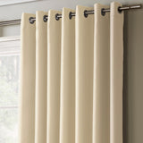 Essential Blackout Eyelet Curtains Cream 90" x 72"