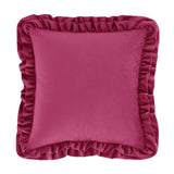 So Soft Velvet Touch Double Frill Cushion Hot Pink