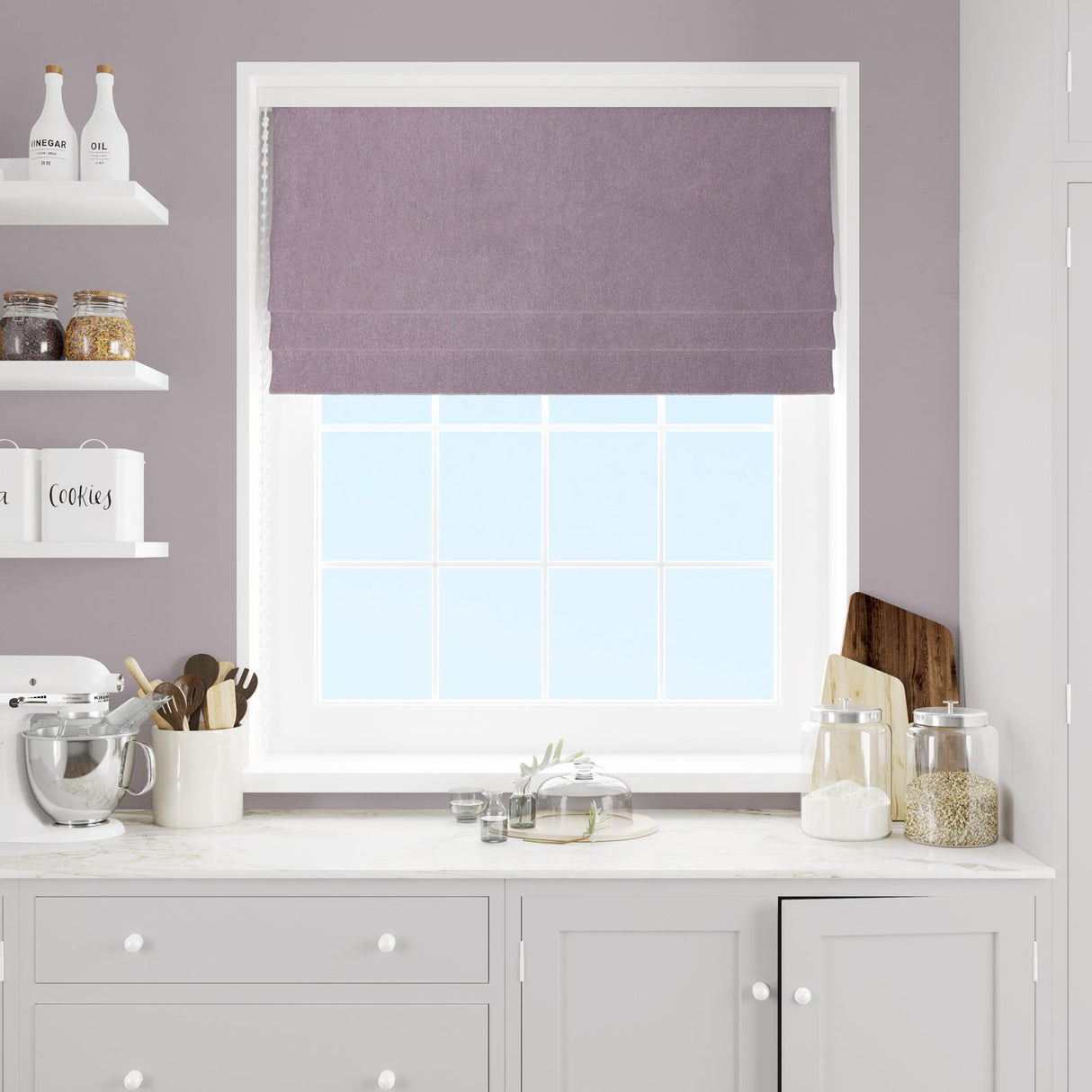 Manta Plum Made To Measure Roman Blind