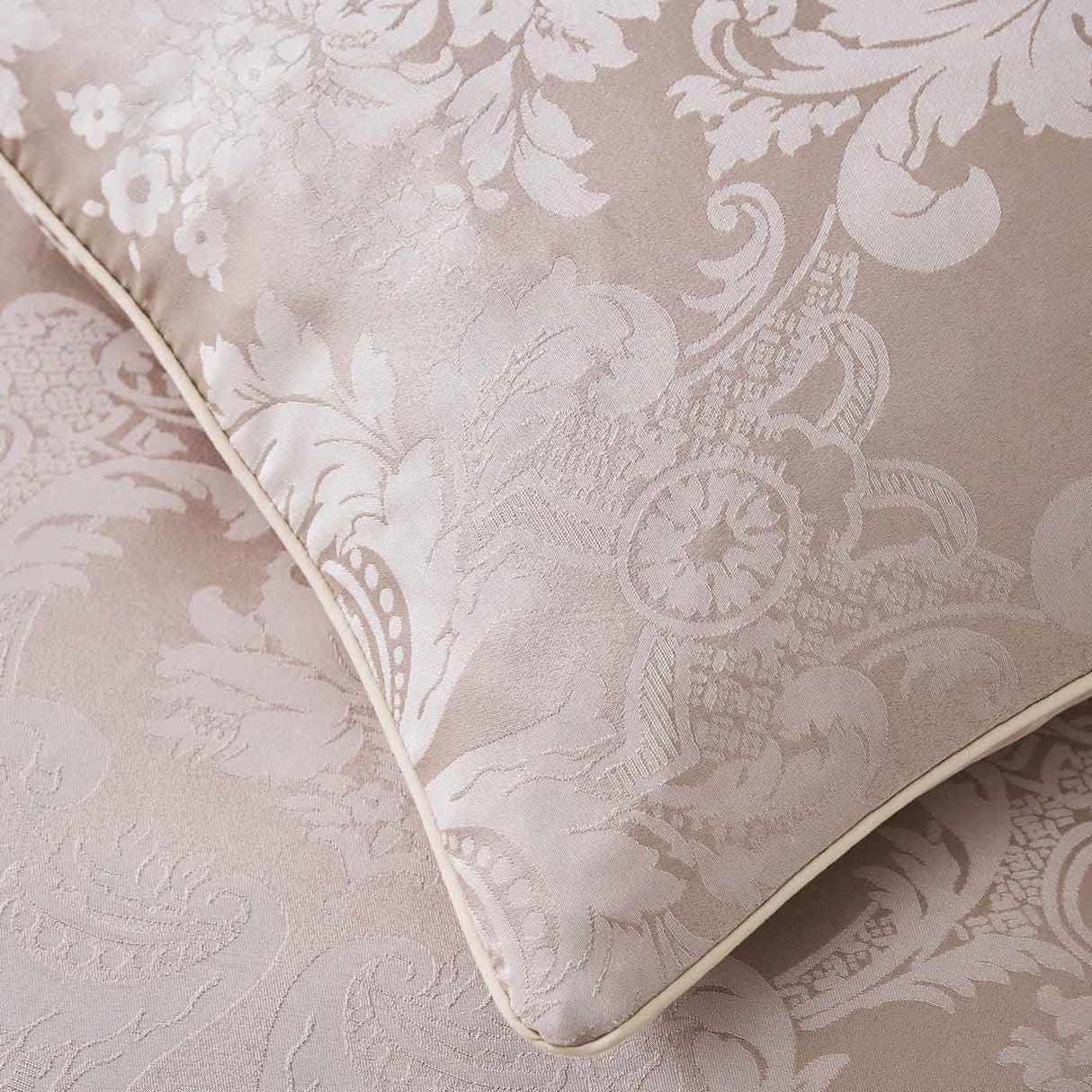 Damask Jacquard Cushion Champagne