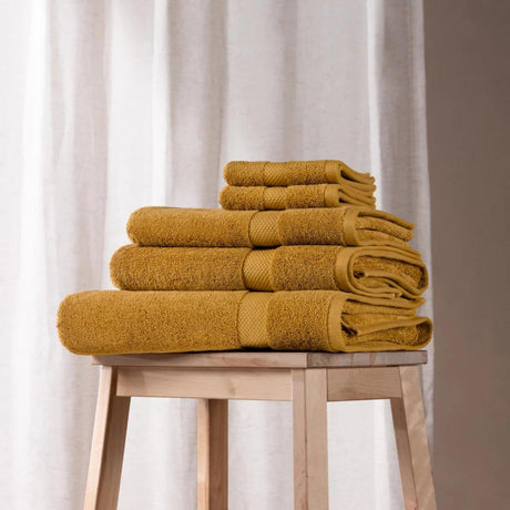 Loft Signature Combed Cotton Bath Towel Ochre