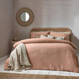 Lark Cotton Muslin Pink Clay Duvet Cover Set