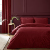 Kingsley Matt Velvet Duvet Cover Set Raspberry