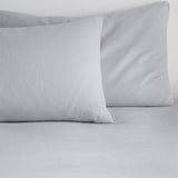 Brushed Flannelette Bedding Pillowcase Pair Silver