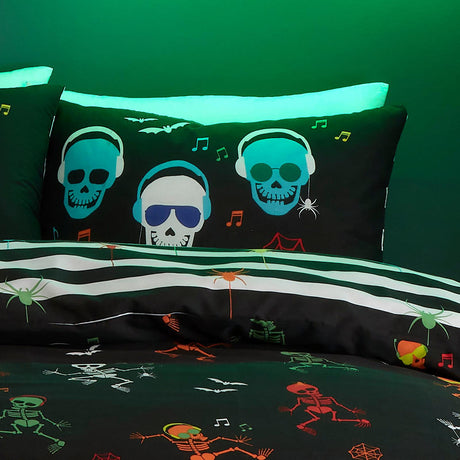 Dancing Skeletons Halloween Duvet Cover Set