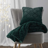 Cosy Diamond Cushion Bottle Green