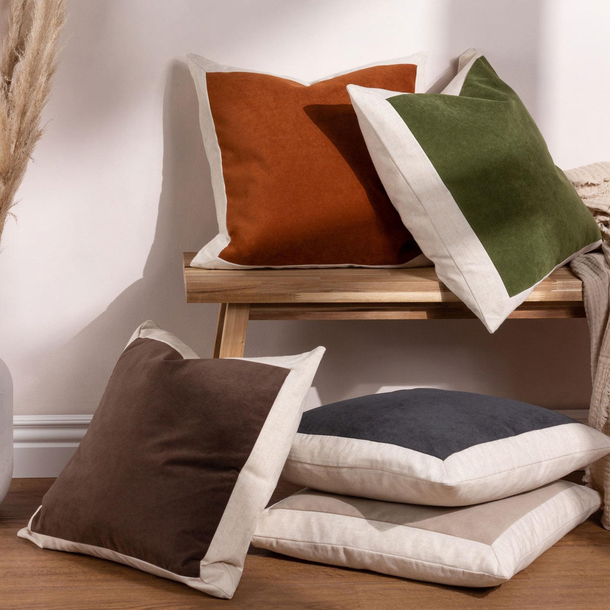 Auden Linen Velvet Cushion Cover Mole