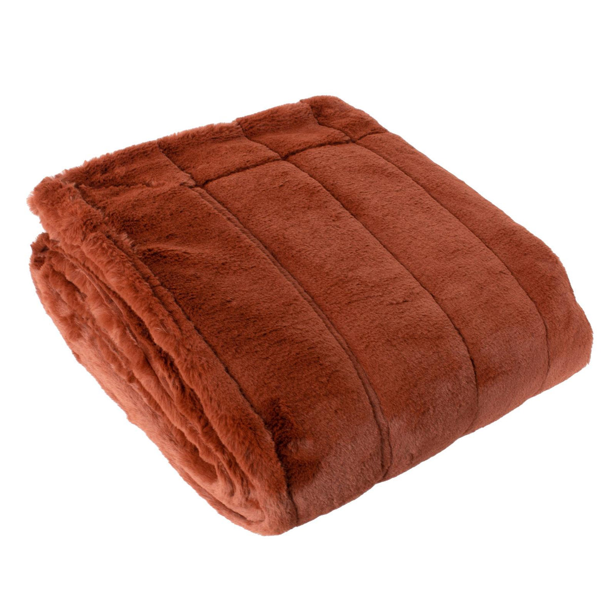 Empress Faux Fur Throw Rust