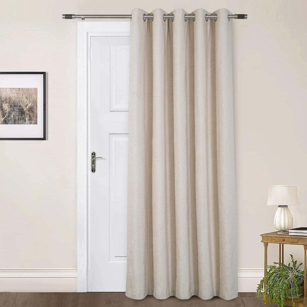 Amberley Thermal Door Curtain Natural