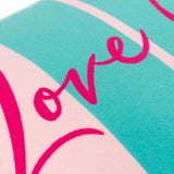 Love Yourself Striped Velvet Cushion Cover