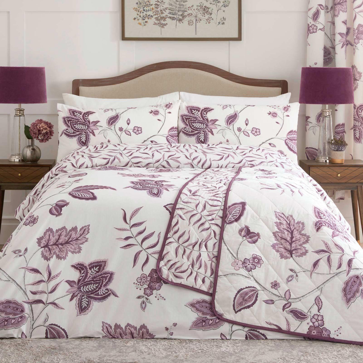 Samira Duvet Cover Set Plum