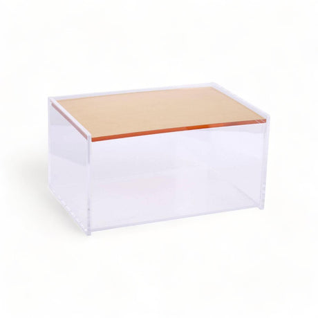 Acrylic Storage Box + Gold Lid