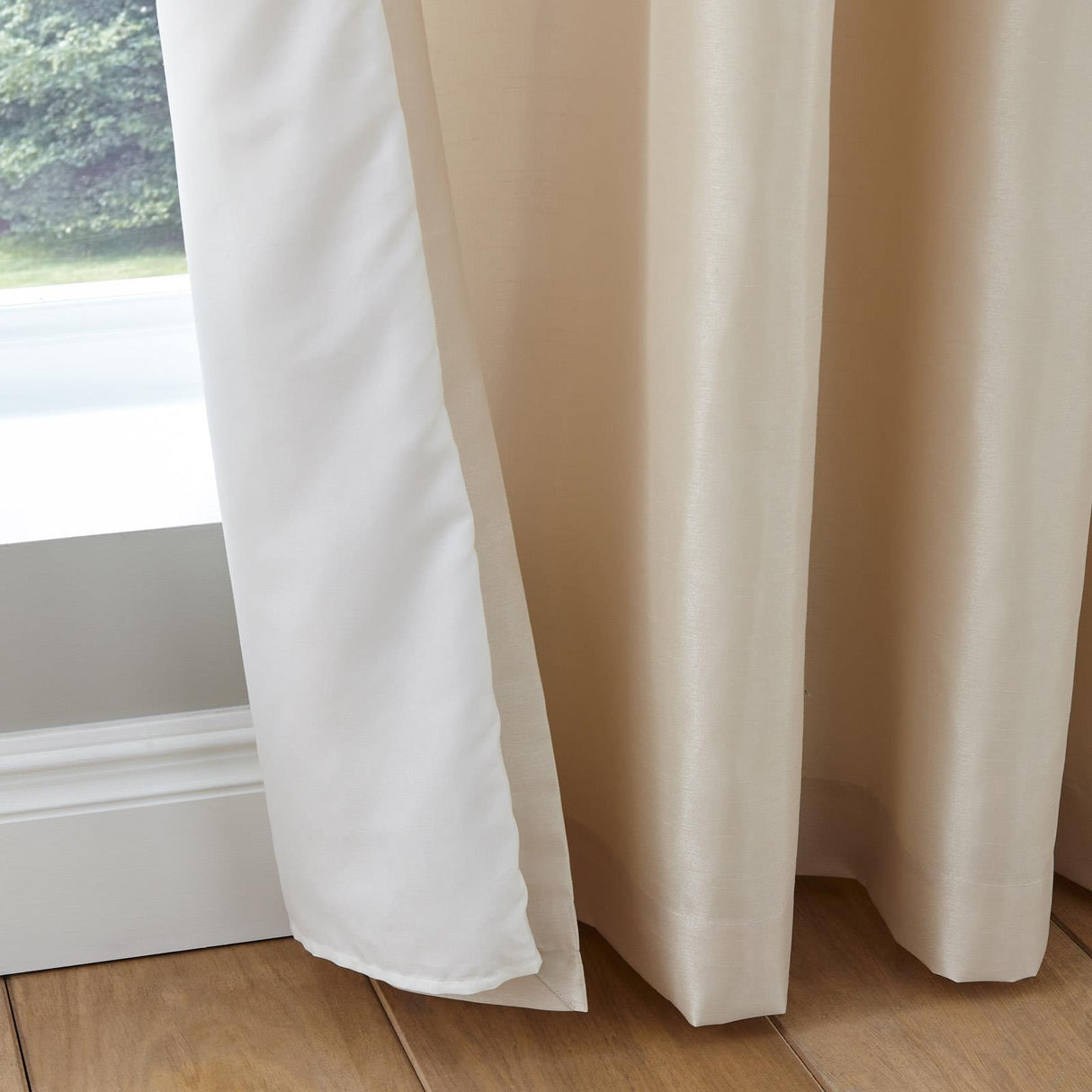 Glitzy Eyelet Curtains Natural