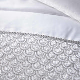 Deco Sequin Bedspread White