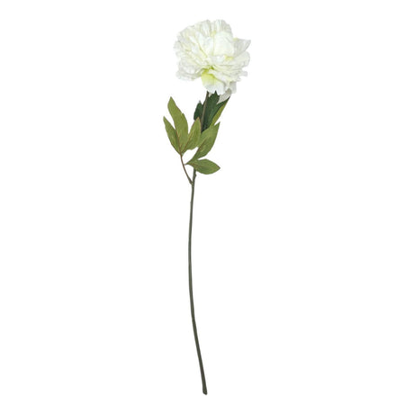 Artificial Peony Flower Stem Cream/Green