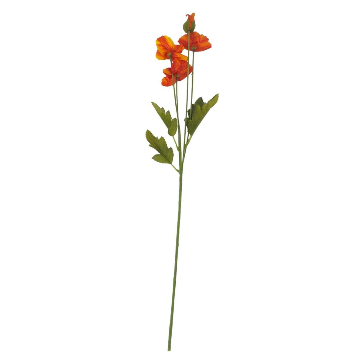 Artificial Poppy Stem Orange