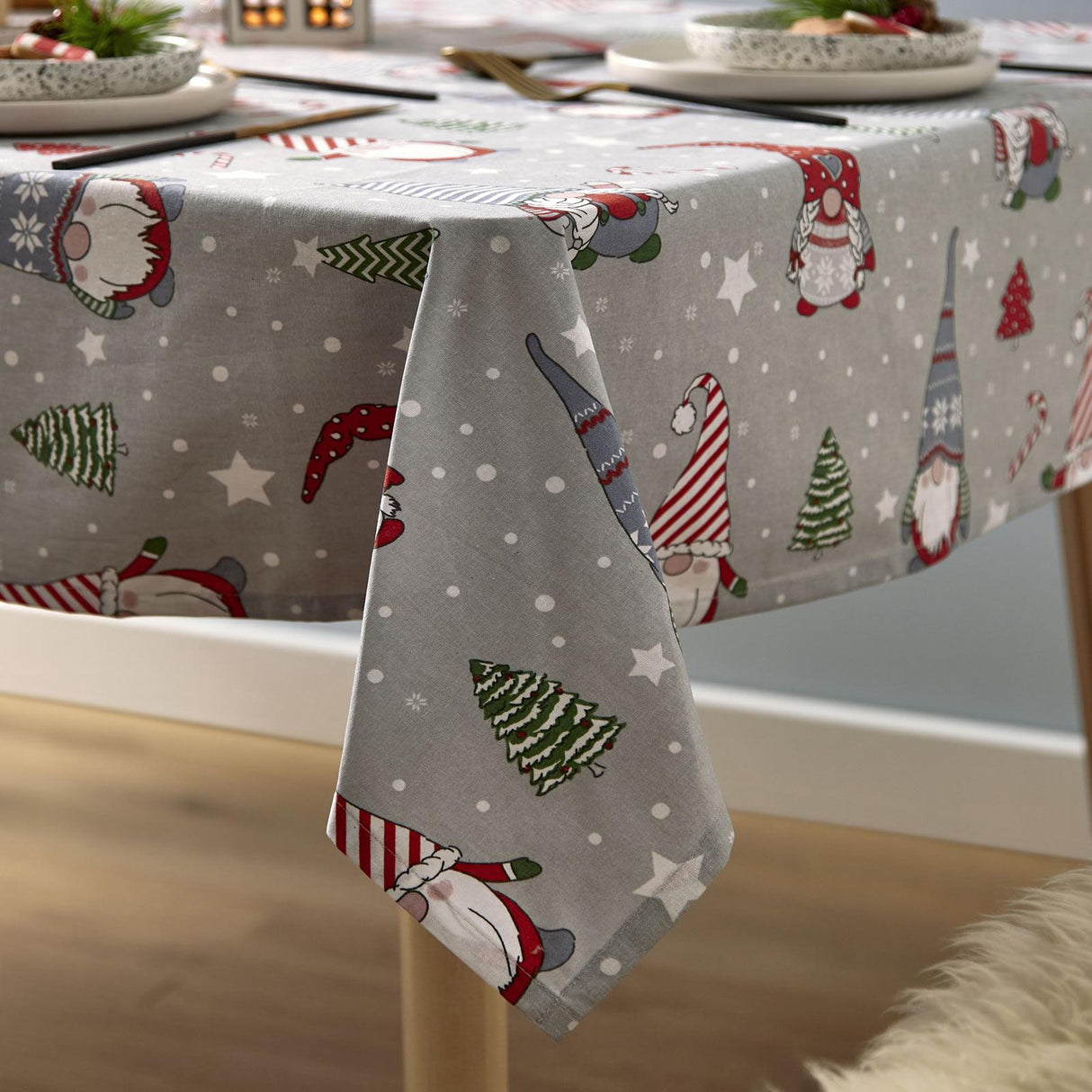 Christmas Gnomes Table Cloth