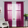 Plain Dyed Voile Curtain Panel Pair