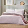 Waffle Textured Cotton Blush Duvet Cover Set